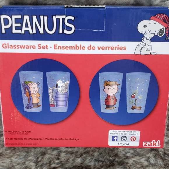 Peanuts Kitchen Peanuts Charlie Brown And Snoopy Glassware Set